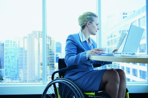 disabled businesswoman